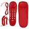 Blue Donuts Slimline Red Colored Phone For Wall Or Desk With Memory BD3496711 - alternate 2